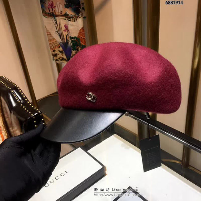 CHANEL香奈兒 2018秋冬南瓜貝蕾帽 6881914 LLWJ5487
